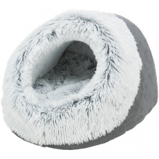 Jaskyňa HARVEY 35 × 26 × 41 cm, plyš s dlhým vlasom, sivá Jaskyňa HARVEY 35 × 26 × 41 cm, plyš s dlhým vlasom, sivá