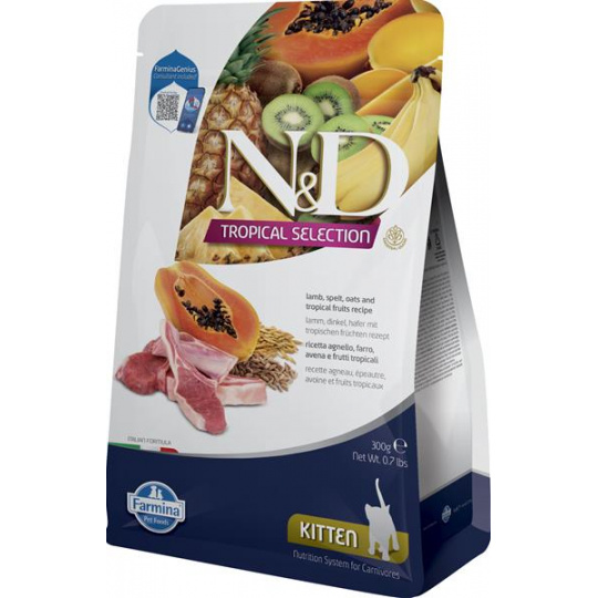 Farmina N&D cat TROPICAL SELECTION (AG) kitten, jahňacie 0,3 kg