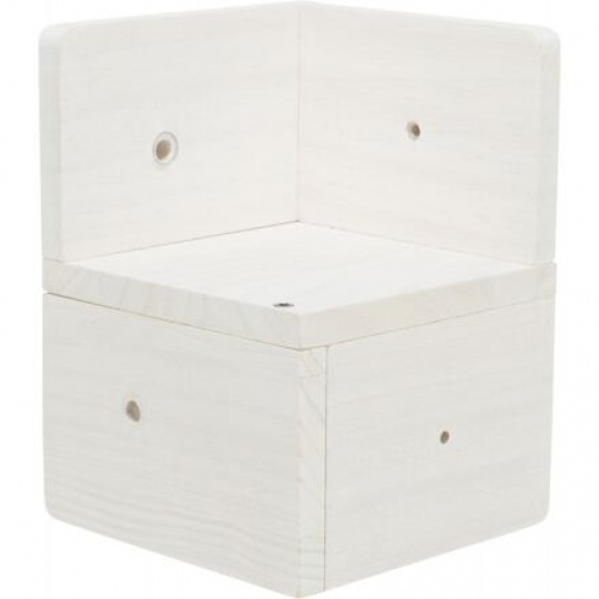 Lezecký prvok 3 - rohový diel, 16 x 21 x 16 cm, drevo, biela Lezecký prvok 3 - rohový diel, 16 x 21 x 16 cm, drevo, biela