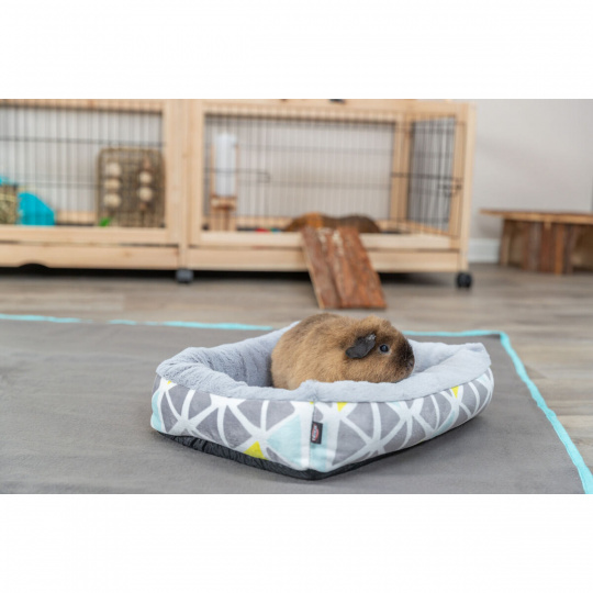 Hebký plyšový pelech pre hlodavce, farebná/sivá