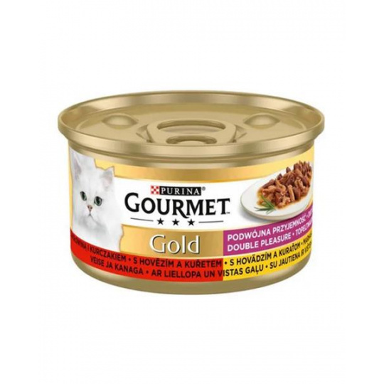 Nestlé GOURMET GOLD cat hovädzie&kuracie kúsky šťava konz.12x85 g Nestlé GOURMET GOLD cat hovädzie&kuracie kúsky šťava konz.12x85 g