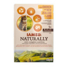 Iams Cat Adult kuracie & jahňacie v omáčke kapsička 85g