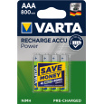 VARTA HR03 AAA Recharge Accu Power 800 mAh 56703 Dobíjení akumulátorů 4 kusů Zelená