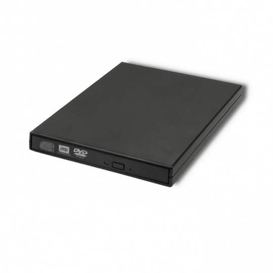 Qoltec 51858 Externí DVD-RW rekordér | USB 2.0 | Černá