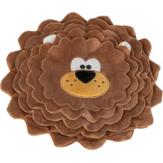 DOG ACTIVITY lev, šuštivý koberec na maškrty, ø 26 cm, polyester, hnedá