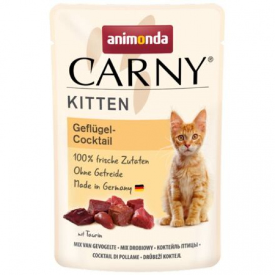 Carny Kitten 85 g hydinový koktail, kapsička pre mačiatka