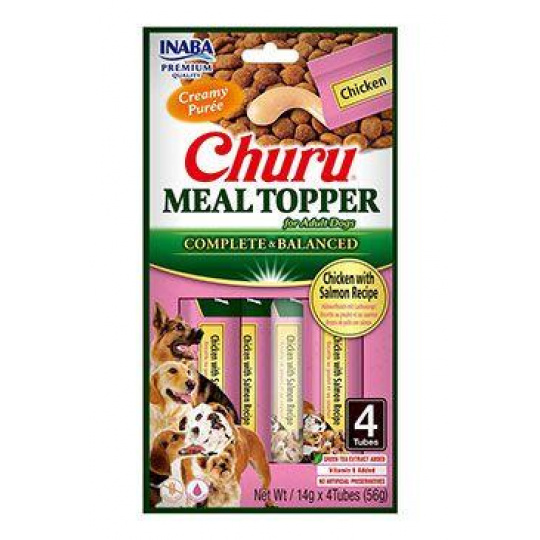 Churu Dog Meal Topper Chicken with Salmon Recipe 4x14g Churu Dog Meal Topper Chicken with Salmon Recipe 4x14g