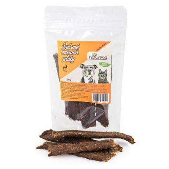NATURECA pochúťka Mäsové pláty Jeleň 100% mäso 100g NATURECA pochúťka Mäsové pláty Jeleň 100% mäso 100g