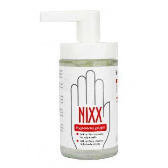 NIXX hygienický gel na ruce s dávkovač, ike sklo 200ml