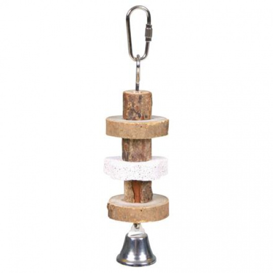 Natural Living-drevené kolieska, lávový kameň pre vtáky 16cm