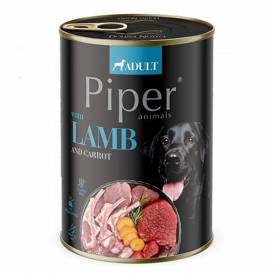 NEW PIPER s jahňacím a mrkvou, konzerva pre psy 400 g NEW PIPER s jahňacím a mrkvou, konzerva pre psy 400 g
