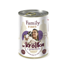 FAMILY FIRST Adult Rabbit with pear - Mokré krmivo pro psy - 400 g