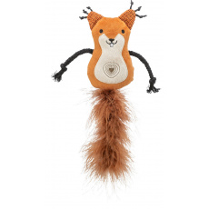 Veverička s pierkovým chvostom, catnip, 12cm/24 cm, plyš Veverička s pierkovým chvostom, catnip, 12cm/24 cm, plyš