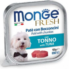 MONGE FRESH - paštéta a kúsky s tuniakom 100 g pre psy MONGE FRESH - paštéta a kúsky s tuniakom 100 g pre psy