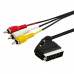 SAVIO audio/video kabel SCART - 3xRCA 2m CL-133 černý