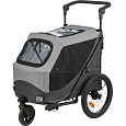 Vozík za bicykel s funkciou rýchleho skladania, M: 63 x 95 x 90/132 cm, nosnosť max. 22 kg, sivá