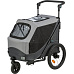 Vozík za bicykel s funkciou rýchleho skladania, M: 63 x 95 x 90/132 cm, nosnosť max. 22 kg, sivá