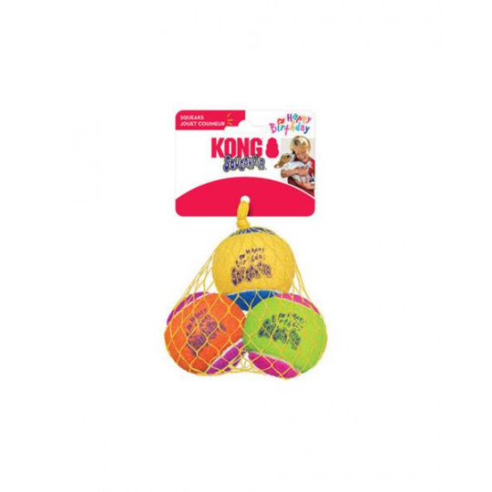 Hračka Kong Dog SqueakAir Narodeninová loptička s pískatkom, vulkanizovaná guma M Hračka Kong Dog SqueakAir Narodeninová loptička s pískatkom, vulkanizovaná guma M