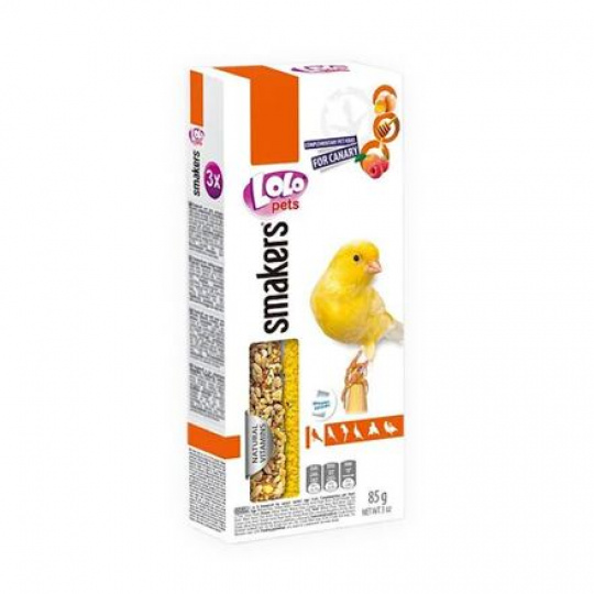 LOLO SMAKERS MIX 3 triedy mix (ovocie, med, vajce) kanárik 85 g LOLO SMAKERS MIX 3 triedy mix (ovocie, med, vajce) kanárik 85 g