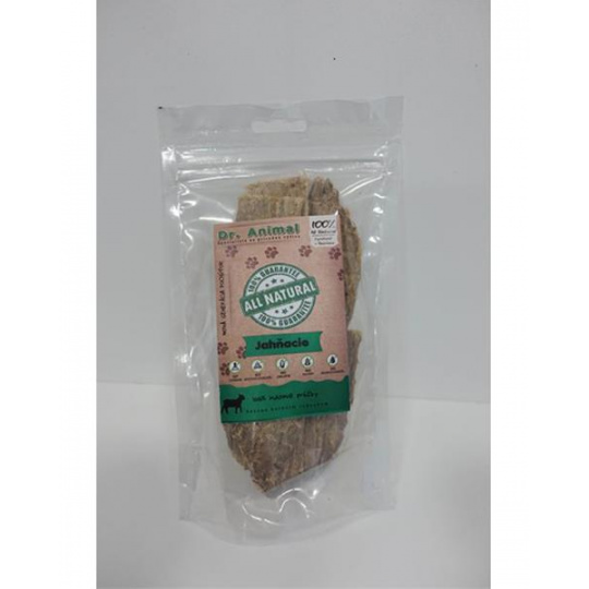 Pamlsok Dr. Animal jahňacie mäso. prúžky 80g Pamlsok Dr. Animal jahňacie mäso. prúžky 80g