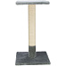 Škrabací stĺpik BAENA s odpočívadlom, 9 cm / 69 cm, sisal/plyš, sivá