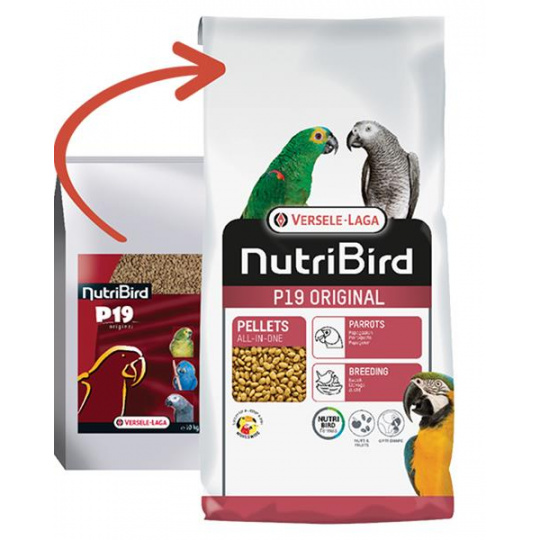 VL NutriBird P19 Original - extrudy pre chov, preperovanie a zvýšené nároky veľkých papagájov s domácim ovocím 10kg VL NutriBird P19 Original - extrudy pre chov, preperovanie a zvýšené nároky veľkých papagájov s domácim ovocím 10kg