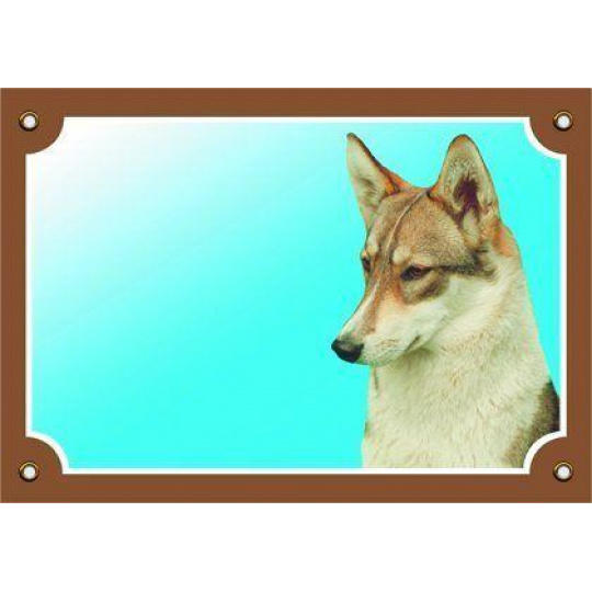 Farebná ceduľka Pozor pes, Západosibírska lajka Farebná ceduľka Pozor pes, Západosibírska lajka