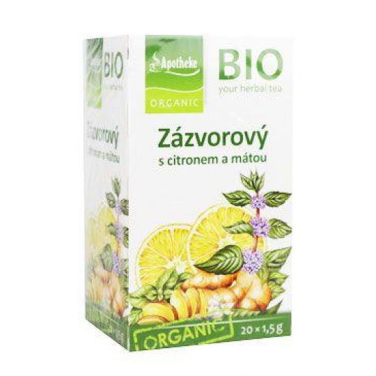 Čaj Apotheke BIO Zázvor, citrón a mäta 20x1,5g Čaj Apotheke BIO Zázvor, citrón a mäta 20x1,5g