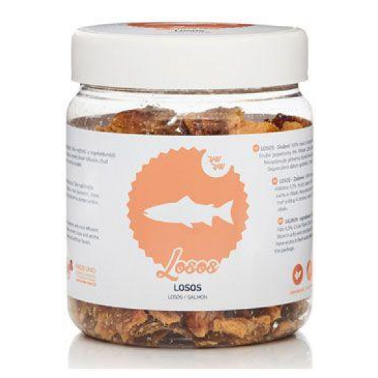 Raw Raw pochúťka mrazom sušené mäso z Lososa 110g Raw Raw pochúťka mrazom sušené mäso z Lososa 110g