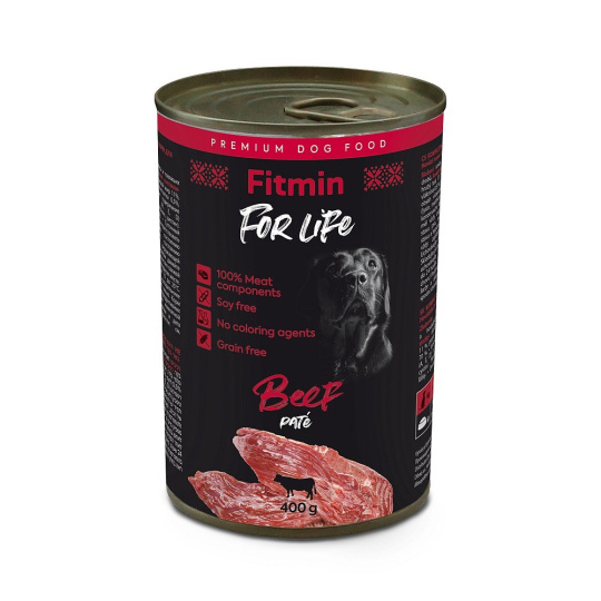 FITMIN for Life Beef Pate - Mokré krmivo pro psy 400g