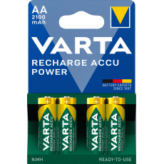 VARTA HR6 AA Recharge Accu Power 2100 mAh 56706 Dobíjení akumulátorů 4 kusů Zelená, Žlutá