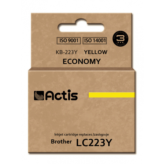 Actis KB-223Y inkoust (náhrada za Brother LC223Y; standardní; 10 ml; žlutý)