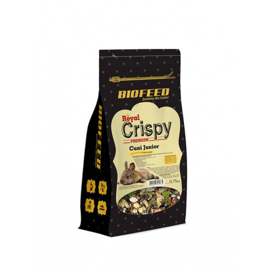 BIOFEED Royal Crispy Premium Cuni Junior - krmivo pro mladé králíky - 750g