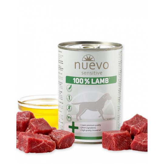 NUEVO dog Sensitive 100% Lamb bal. 6 x 400 g konzerva NUEVO dog Sensitive 100% Lamb bal. 6 x 400 g konzerva