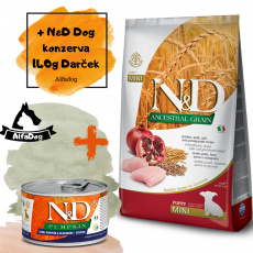 N&D LG DOG Puppy Mini Chicken & Pomegr 7kg