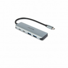 DICOTA D32061 Rozbočovač 4 v 1 USB-C 4 v 1 vysokorychlostní 10 Gb/s stříbrný