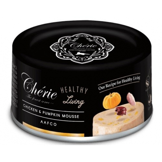 CHERIE Chicken and pumpkin mousse - mokré krmivo pro kočky - 80g