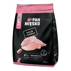 PAN MIĘSKO Chicken with rabbit for kittens - suché krmivo pro kočky - 400g