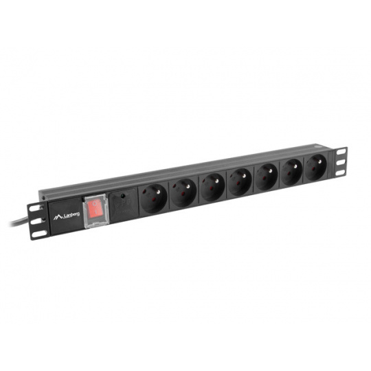 LANBERG POWER STRIP RACK PDU (1U,16A,7X 230V,2M)