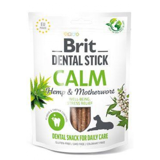 Brit Dog Dental Stick Calm Hemp&Motherwort 7ks Brit Dog Dental Stick Calm Hemp&Motherwort 7ks