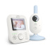 Philips AVENT Baby monitor SCD835/26 videochůvička 300 m FHSS Modrá, Bílá