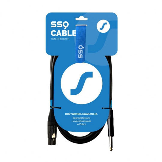 SSQ XLRJS3 - Kabel XLR samice - Jack stereo 6,3 mm, 3 m