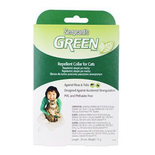 Sergeanťs Green obojok pre mačky 35cm 1ks Sergeanťs Green obojok pre mačky 35cm 1ks