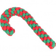 Xmas CANDY CANE - vianočná uzlovaná palička, 19 cm, bavlnené lano
