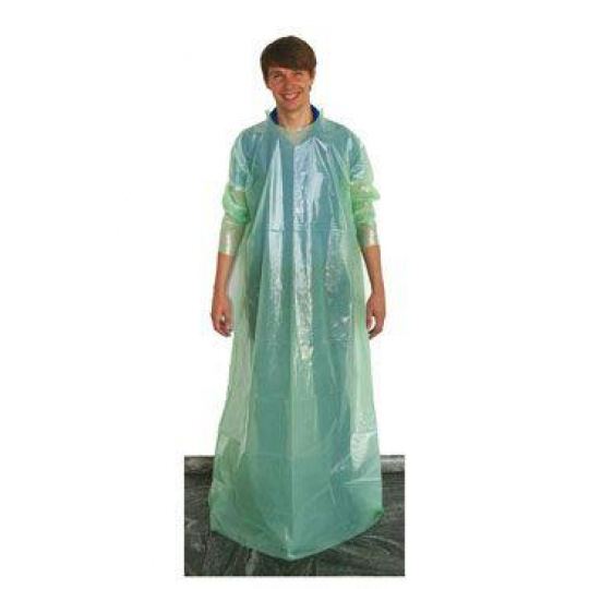 Plášť ochranný jednoraz. s manžetou,140cm, zelený KVET Plášť ochranný jednoraz. s manžetou,140cm, zelený KVET