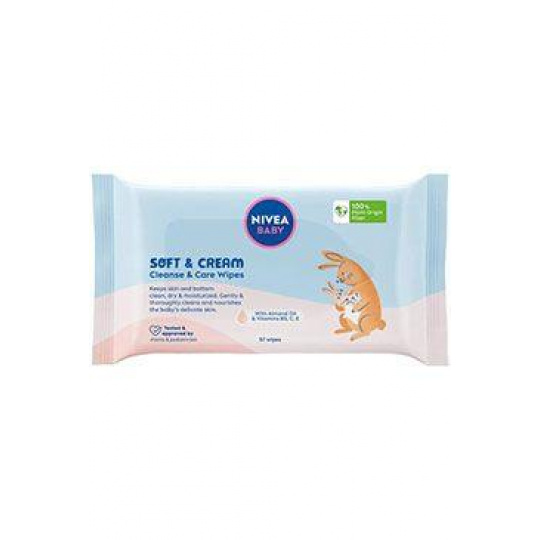 Nivea Baby obrúsky čistiace Soft&Cream 57ks