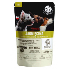 PET REPUBLIC Mini Jehněčí nakrájené nadrobno - Mokré krmivo pro psy - 100 g