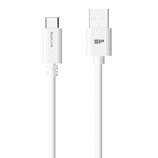 Silicon Power Boost Link PVC LK10AC USB kabel USB 2.0 1 m USB A USB C Bílá