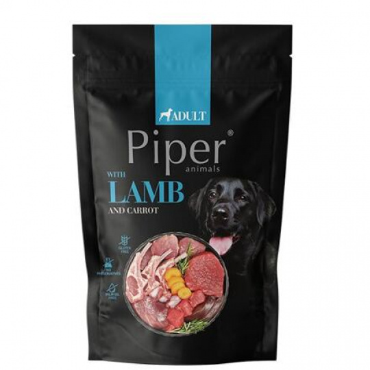 NEW PIPER s jahňacím a mrkvou, kapsička pre psy 500 g NEW PIPER s jahňacím a mrkvou, kapsička pre psy 500 g