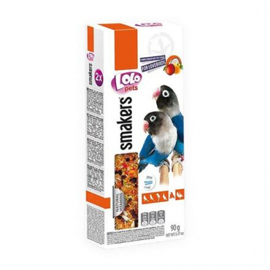 LOLO SMAKERS 2 triedy ovocné pre agapornisy 90 g